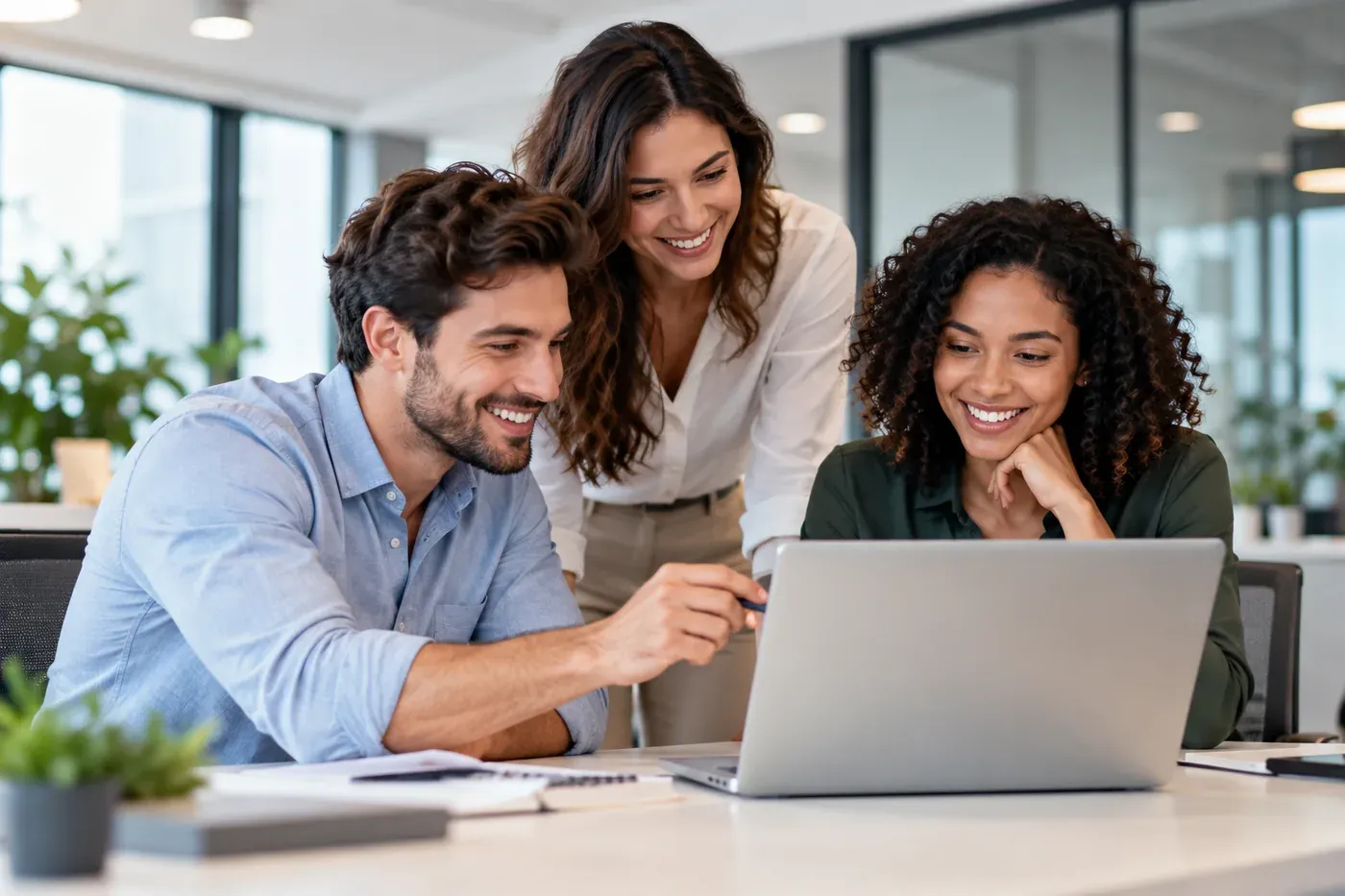 The Ambystech team working together